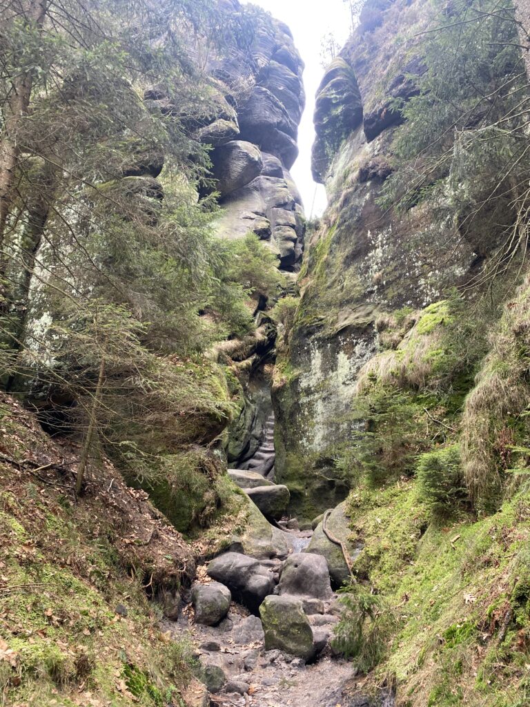 Wilde Hölle, Weg zum Carolafelsen